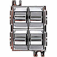 901-013 Front, Driver Side OE Solutions Series Window Switch Chrome 4 Buttons