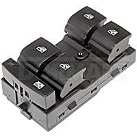 901-086 Front, Driver Side OE Solutions Series Window Switch Black
