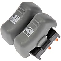 901-171 Front, Driver Side OE Solutions Series Window Switch Gray 2 Buttons
