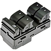 901-341 Front, Driver Side OE Solutions Series Window Switch Black 5 Buttons