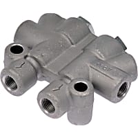 905-907 Brake Proportioning Valve - Gray and silver/zinc-plated, Aluminum and Steel, Direct Fit, Sold individually