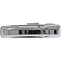 91045 Rear, Driver Side Chrome Exterior Door Handle, Without Key Hole, Help Series