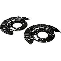 947-055 Rear Brake Dust Shields Black, Carbon Steel, OE Solutions Series