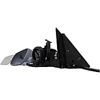 955-1010 Driver Side Mirror, Power Adjust, Heated, Manual Folding, Black, No Signal Light, No Memory, No Puddle Light, No Auto-Dimming, No Blind Spot Feature