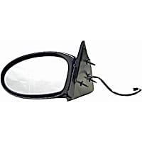 955-1458 Driver Side Mirror, Power Adjust, Non-Heated, Non-Folding, Black, No Signal Light, No Memory, No Puddle Light, No Auto-Dimming, No Blind Spot Feature