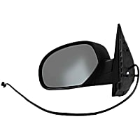 955-1482 Driver Side Mirror, Power, Heated, Power Folding, Black, No Signal Light, No Memory, No Puddle Light, No Auto-Dimming, No Blind Spot Feature
