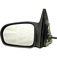 955-1488 Sedan Driver Side Mirror, Manual Adjust, Non-Heated, Non-Folding, Black, No Signal Light, No Memory, No Puddle Light, No Auto-Dimming, No Blind Spot Feature