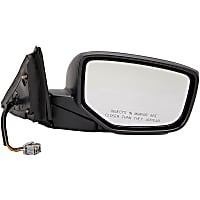 955-1595 Passenger Side Mirror, Power, Heated, Power Folding, Black, No Signal Light, With Memory, No Auto-Dimming