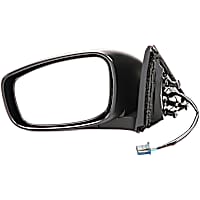 955-1602 Coupe Driver Side Mirror, Power Adjust, Non-Heated, Power Folding, Black, No Signal Light, No Memory, No Auto-Dimming