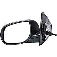 955-1618 Driver Side Mirror, Manual Adjust, Non-Heated, Manual Folding, Black, No Signal Light, No Memory, No Auto-Dimming