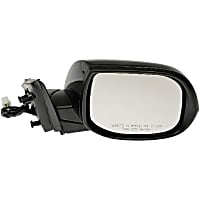 955-1688 Passenger Side Mirror, Power Adjust, Heated, Manual Folding, Black, In-housing Signal Light, With Memory, No Puddle Light, No Auto-Dimming, No Blind Spot Feature