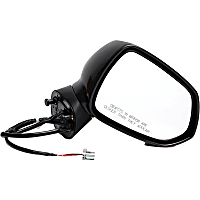 955-1703 Passenger Side Mirror, Power Adjust, Non-Heated, Power Folding, Black, No Signal Light, No Memory, No Puddle Light, No Auto-Dimming, No Blind Spot Feature