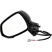 955-1704 Driver Side Mirror, Power, Non-Heated, Manual Folding, Black, No Signal Light, No Memory, No Puddle Light, No Auto-Dimming, No Blind Spot Feature