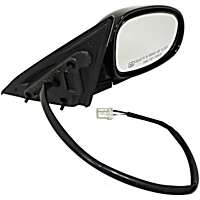 955-254 Passenger Side Mirror, Power Adjust, Heated, Manual Folding, Black, No Signal Light, No Memory, No Puddle Light, No Auto-Dimming, No Blind Spot Feature