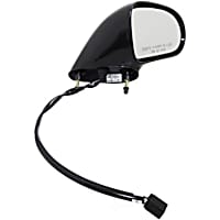 955-318 Passenger Side Mirror, Power Adjust, Non-Heated, Non-Folding, Black, No Signal Light, No Memory, No Puddle Light, No Auto-Dimming, No Blind Spot Feature