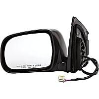 955-739 Driver Side Mirror, Power, Heated, Power Folding, Black, No Signal Light, No Memory, No Puddle Light, No Auto-Dimming, No Blind Spot Feature