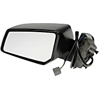955-741 Driver Side Mirror, Manual Folding, Heated, Black, Without Auto-Dimming, Without Blind Spot Feature, Without Signal Light, Without Memory