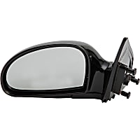 955-747 Driver Side Mirror, Manual Adjust, Power Folding, Heated, Black, Without Auto-Dimming, Without Blind Spot Feature, Without Signal Light, Without Memory