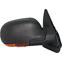 955-899 Passenger Side Mirror, Power Adjust, Heated, Manual Folding, Black, In-housing Signal Light, No Memory, No Puddle Light, No Auto-Dimming, No Blind Spot Feature