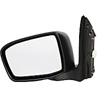 955-942 Driver Side Mirror, Power, Heated, Manual Folding, Black, No Signal Light, No Memory, No Puddle Light, No Auto-Dimming, No Blind Spot Feature