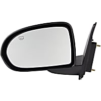 959-130 Driver Side Mirror, Power Adjust, Heated, Manual Folding, Black, No Signal Light, No Memory, No Puddle Light, No Auto-Dimming, No Blind Spot Feature