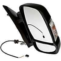 959-216 Passenger Side Mirror, Power Folding, Non-Heated, Natural, Without Auto-Dimming, With Blind Spot Detection in Glass, Without Signal Light, Without Memory
