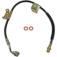 H620051 Front, Driver Side First Stop Series Brake Line, Metal and Rubber