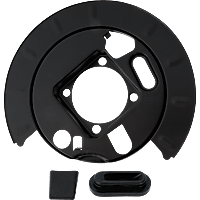 Rear Brake Dust Shields Black, Steel
