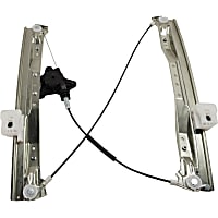 Front, Driver Side Window Regulator, Power, With 2-Prong Connector