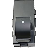 Rear, Driver or Passenger Side Window Switch, Black, 1-Button