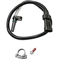 Speed Sensor, 6 Cyl., 6.7L Engine, With 2-Prong Pin Male Terminal and 1-Female Connector