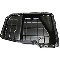Transmission Pan, Black, Steel