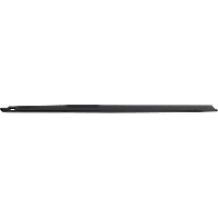 Non-wrap, Driver Side Bed Rail Cap, Black, Plastic, 6 Ft. Bed