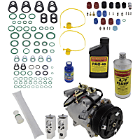 A/C Compressor, With Clutch, 7-Groove Pulley, 4, 2.4