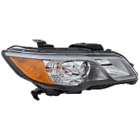 Passenger Side Headlight, with Bulb, Halogen, Clear Lens, Base Model