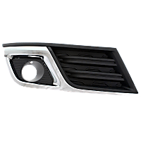 Front, Passenger Side Fog Light Trim, Black and Chrome, LT Model