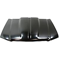 Cowl Hood, Steel, Primed, Center Groove, 2 in. Raised