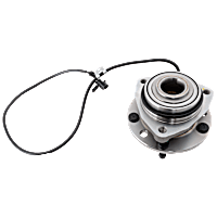 Front, Driver or Passenger Side Wheel Hub, With Bearing, With Sensor, 5 x 4.75 in. Bolt Pattern