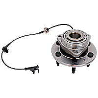 Front, Driver or Passenger Side Wheel Hub, With Bearing, With Sensor, 6 x 5.5 in. Bolt Pattern