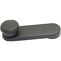 Front or Rear, Driver or Passenger Side Window Crank, Plastic, Gray