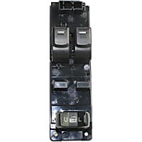 Front, Driver Side Window Switch, Black, 3-Button, Except Crew Cab Pickup