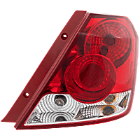 Passenger Side Tail Light, with Bulb, Halogen, Red Lens, 4 Cyl., 1.6L Engine, Hatchback