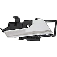 Front or Rear, Passenger Side Interior Door Handle, Chrome, Without Door Lock Hole