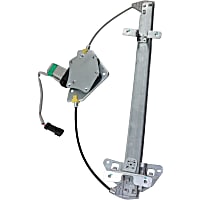 Rear, Driver Side Window Regulator, Power, With Motor