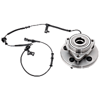 Front, Driver or Passenger Side Wheel Hub, With Bearing, With Sensor, 5 x 4.5 in. Bolt Pattern