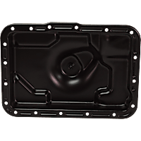 Transmission Pan, Black, Steel