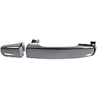 Front, Passenger Side Exterior Door Handle, Chrome, Without Key Hole