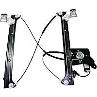 Rear, Passenger Side Power Window Regulator, With Motor
