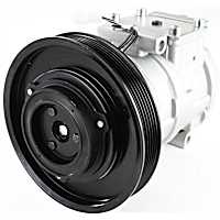 A/C Compressor, With Clutch, 6-Groove Pulley