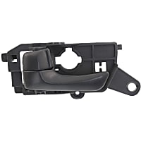 Front, Driver Side Textured Black Interior Door Handle, With door lock button, Sedan